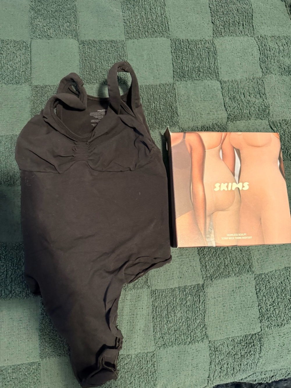 SKIMS Black Seamless Scoop Bodysuit